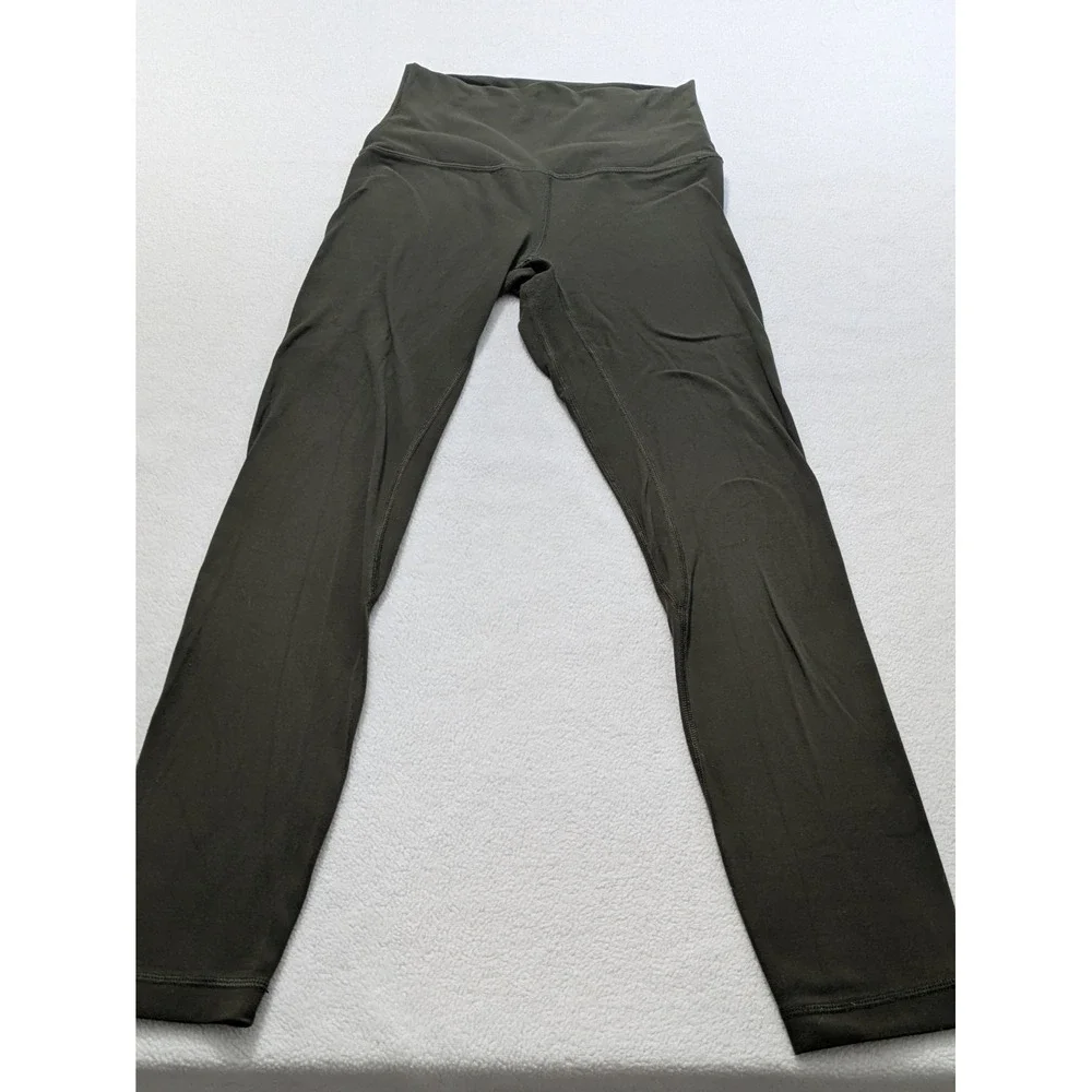 Lululemon Align leggings size 4‎ In Dark Olive Green Cropped 24